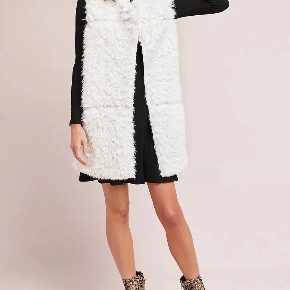 Michael Stars Faux Fur Reversible Vest - Picture 2 of 5